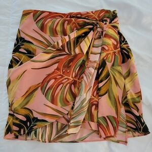 Milk And Honey Tropical Print Sarong Wrap Skirt